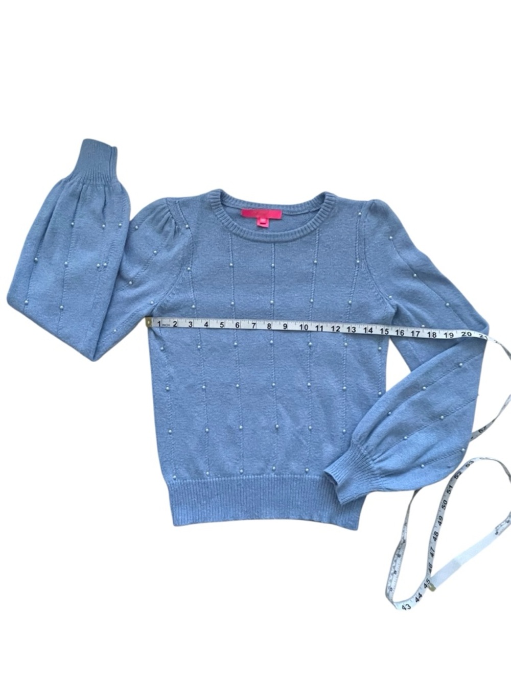 Lilly Pulitzer Geraldine Blue Pearl Sweater Size: XS - Picture 9 of 11